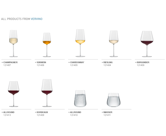 Набор бокалов для Шардоне, 487 мл., 6 шт., серия Vervino (Verbelle), Schott Zwiesel, фото , изображение 9 Набор бокалов для Шардоне, 487 мл., 6 шт., серия Vervino (Verbelle), Schott Zwiesel, фото , изображение 9